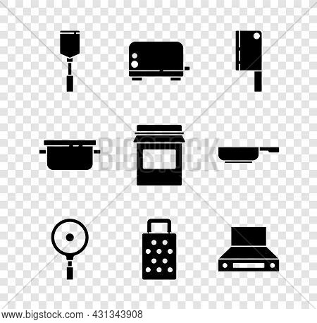 Set Spatula, Toaster, Meat Chopper, Frying Pan, Grater, Kitchen Extractor Fan, Cooking Pot And Jam J