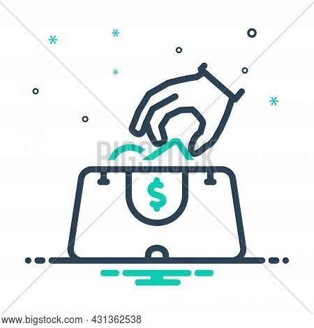 Mix Icon For Steal Pilfer Thieves Purloin Theft Pocket-money Anonymous Purse Filch