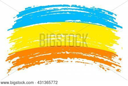 Bandera D'atlantium Flag In Grunge Brush Stroke, Vector Image