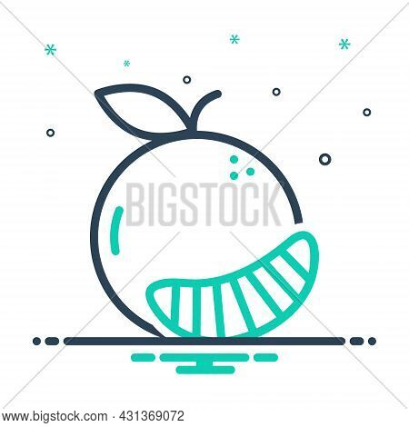 Mix Icon For Entirely Slice Absolutely  Totally Altogether Fruit Orange Wholly