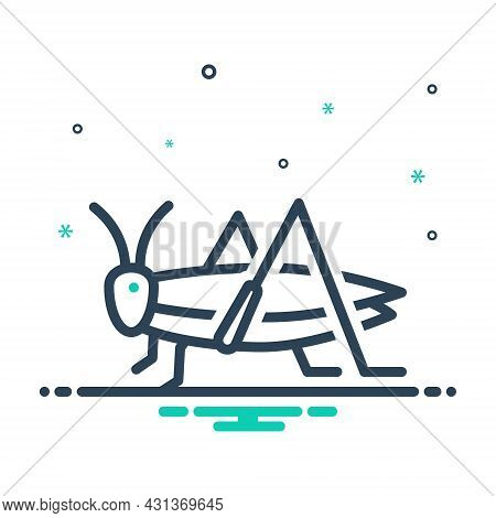 Mix Icon For Grasshopper Bizarre Locust Critter Plague Brukebruke Bug Dirty Prejudicial Insect Creat