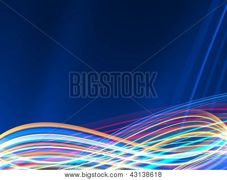 Ntro colorato su sfondo blu scuro