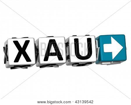 3D-Ounce gouden munt Xau knop Klik hier blok tekst