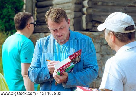 Zaporizhzhia, Ukraine - May 23, 2021: Famous Ukrainian Financial Analyst And Blogger - Serhii Fursa 