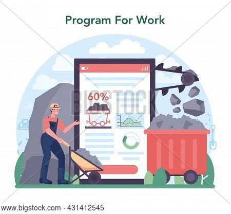 Coal Industry Online Service Or Platform. Mineral And Natural