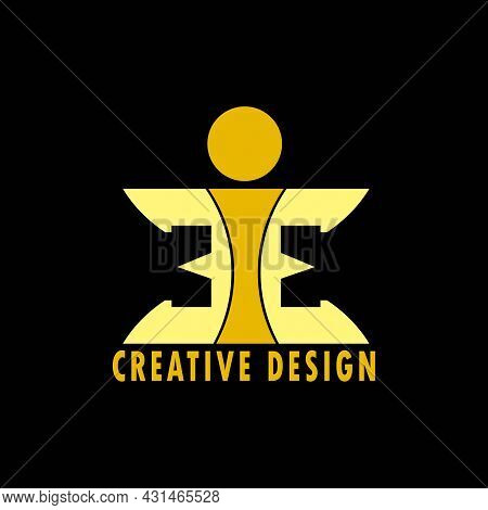 Vector Template Icon Logo Design. 3ie Abstract People Illustration Logo 3e