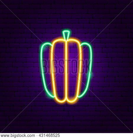 Carambola Neon Sign. Vector Illustration Of Fruit Promotion.