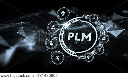 Plm Product Lifecycle Management System Technology Concept. Technology, Internet And Network Concept
