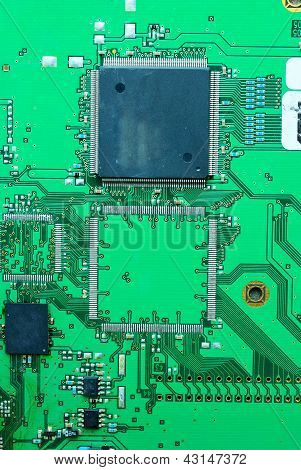 Close Up su una parte dello sfondo vecchie schede dei circuiti elettronici