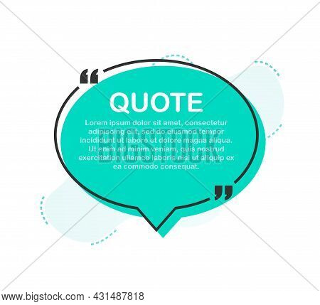 Set Quote Frames. Blank Template With Print Information Design Quotes. Vector Stock Illustration