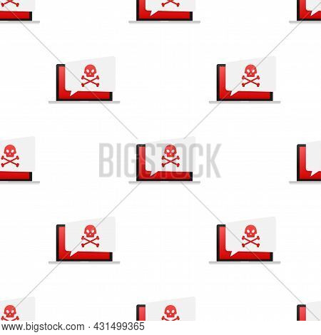 Cyber Security Concept Pattern. Cyber Security Concept. Virus Protection. Vector Stock Illustration.