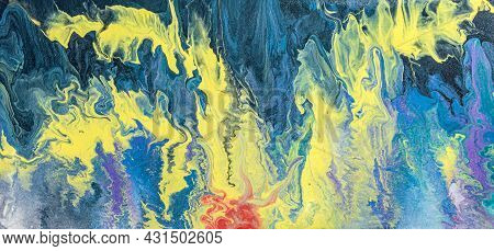 Abstract Background In Fluidart Style For Backgrounds, Banners, Posters, Paintings. Stock Illustrati