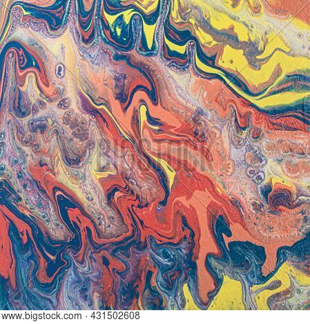 Abstract Background In Fluidart Style For Backgrounds, Banners, Posters, Paintings. Stock Illustrati