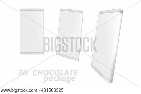 Blank 3d Chocolate Package Wjite Paper Box