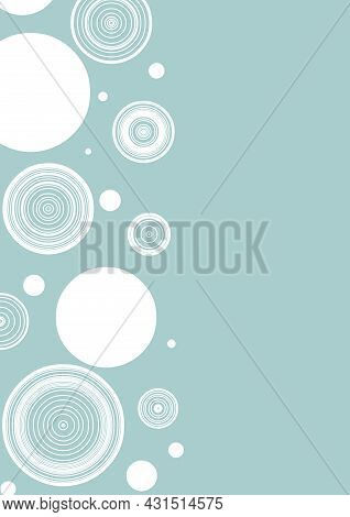 Pastel Polka Dots Background. Blue White. Copy Space
