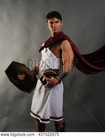 The Sexy Warrior Poses For The Photo.