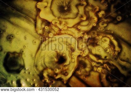 Detail Of Mud Volcanoes\\\'s Clay River, Top View