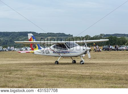Stanesti, Gorj, Romania -  August 28, 2021:  Sports Light Aircraft At The Aviation Rally, Stanesti A