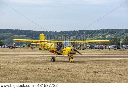 Stanesti, Gorj, Romania -  August 28, 2021:  Sports Light Aircraft At The Aviation Rally, Stanesti A