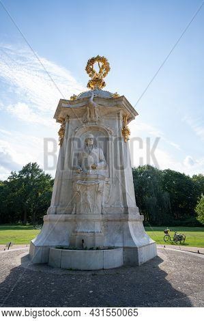 Berlin, Germany - August 11 , 2021 - View Of The Beethoven-haydn-mozart Memorial In Berlin In The Pa