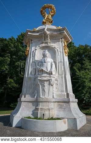 Berlin, Germany - August 11 , 2021 - View Of The Beethoven-haydn-mozart Memorial In Berlin In The Pa