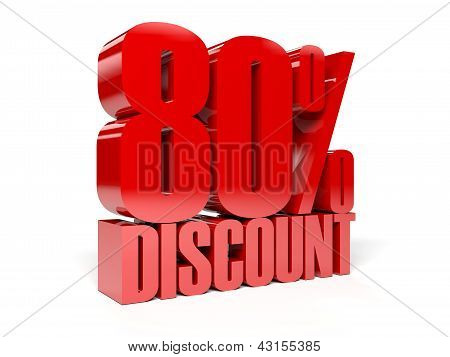 yüzde 80'i indirim.