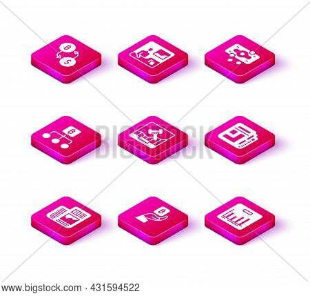 Set Business Finance Report, Hand Holding Bitcoin, Blockchain Technology, Online Internet Auction, P