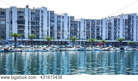 Zadar, Croatia - July 29, 2021: Beautiful Embankment Of The City Of Zadar, Croatia.