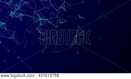 Cyber Network Connection Structure. Technology Connect Big Data. Vector Science Background. Business