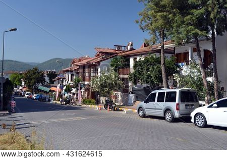 Akyaka - slow city in Turkey.August 1,2021. Mugla,Turkey