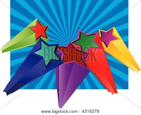 Vintage stelle 3d