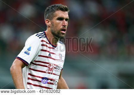 Milano, Italy. 29 August 2021. Kevin Strootman Of Cagliari Calcio  Looks On During The Serie A Match