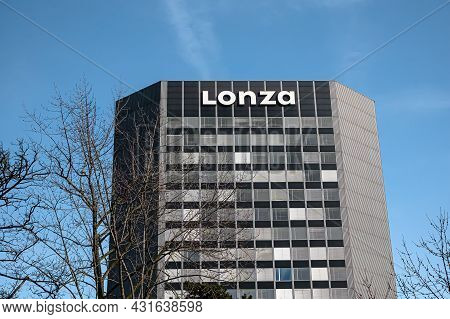 Basel, Switzerland - March 15, 2020: Lonza Group Is A Swiss Multinational, Chemicals And Biotechnolo