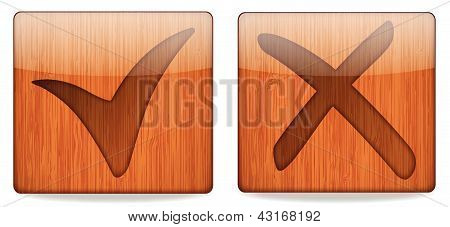 Houten plein met selectievakje