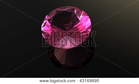 Ruby. Biżuteria Kamienie roung kształt na czarnym tle