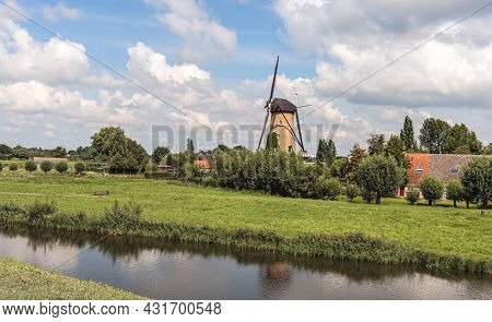 View Over The Dutch Village Of Terheijden From The 
