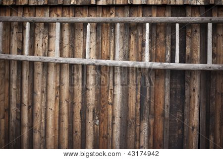 Wall Of Barn With Ladder