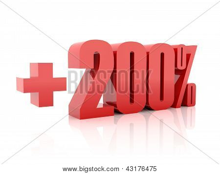 Artı yüzde 200.