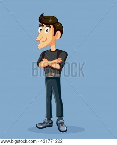 Mid Age Adult Man Standing With Arms Crossed