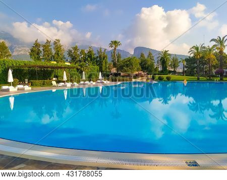 Beldibi, Kemer, Antalya, Turkey - May 11, 2021: The Territory Of The Rixos Beldibi Hotel