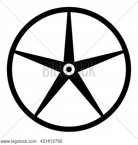 Sheave Pulley For Engine Washing Machine Crosshead Icon Black Color Vector Illustration Flat Style S