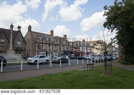 Views Of Businesses Alongside Church Green In Witney, Oxfordshire In The Uk, Taken 19th July 2021
