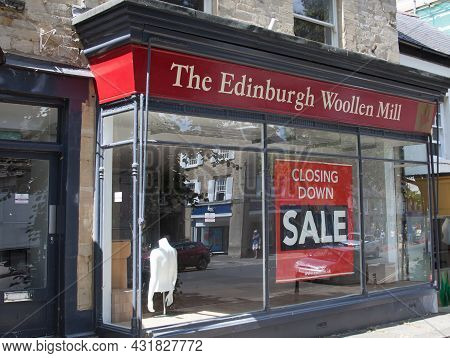 The Edinburgh Woollen Shop Mill In Witney Uk Closing Down, Taken 19th July 2021