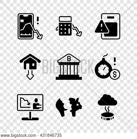 Set Mobile Stock Trading, Calculation Of Expenses, Global Economic Crisis, News, Broken Piggy Bank, 