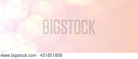 Paster Peach Color Bokeh Light Banner Vector Design Illustration