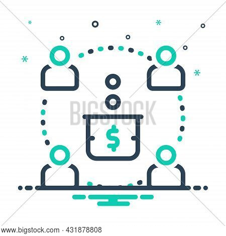 Mix Icon For Contribute Give Share Provide Bestow Confer Endue Donation Sharing Allowance Offering P