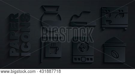 Set Electronic Coffee Scales, Coffee Machine, Street Signboard, Bag Beans, Cigarette And Pour Over M