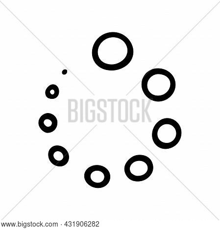 Circle Loading Black Line Vector Doodle Simple Icon
