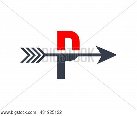 Financial Logo With P Letter Upward Arrow Concept. Initial P Letter Financial Marketing, Business An