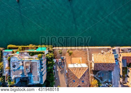 Aerial View Of The Lido De Venezia Island In Venice, Italy.